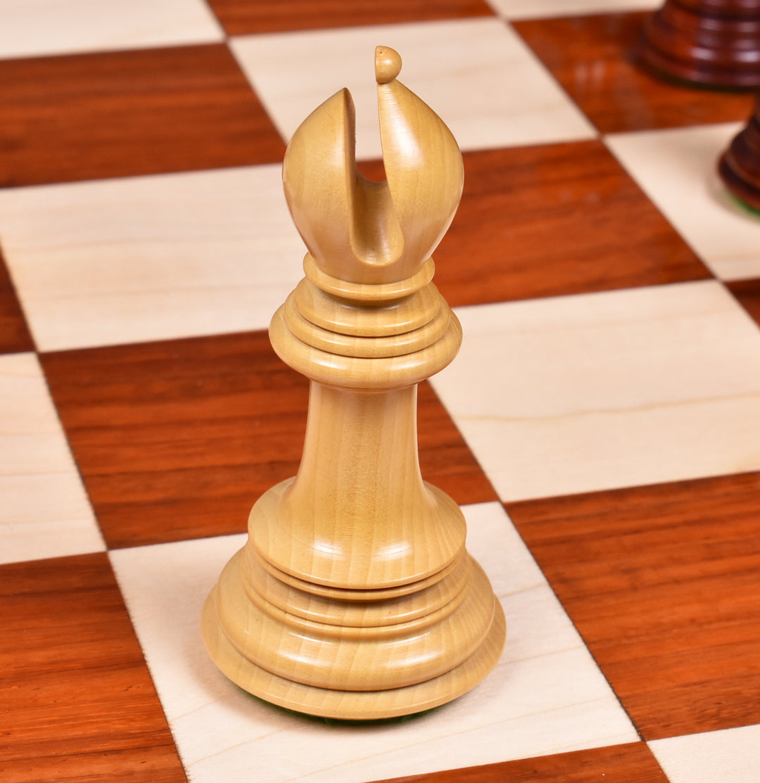 4.6" Mogul Staunton Luxury Chess Set- Chess Pieces Only - Triple Weighted Bud Rose Wood