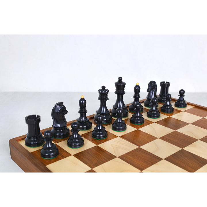 1950s' Fischer Dubrovnik Combo Chess Set with Folding Golden Rosewood & Maple Chess Board