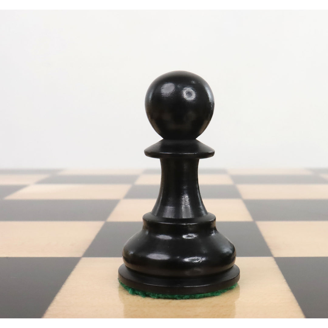 Slightly Imperfect 4.1" New Classic Staunton Wooden Chess Set - Chess Pieces Only-Weighted Ebonised Boxwood