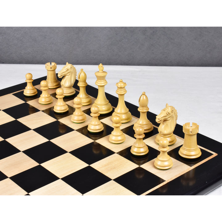 Slightly Imperfect 3.9" Exclusive Alban Staunton Chess Set - Chess Pieces Only-Triple Weighted Ebony Wood - Warehouse Clearance - USA Shipping Only