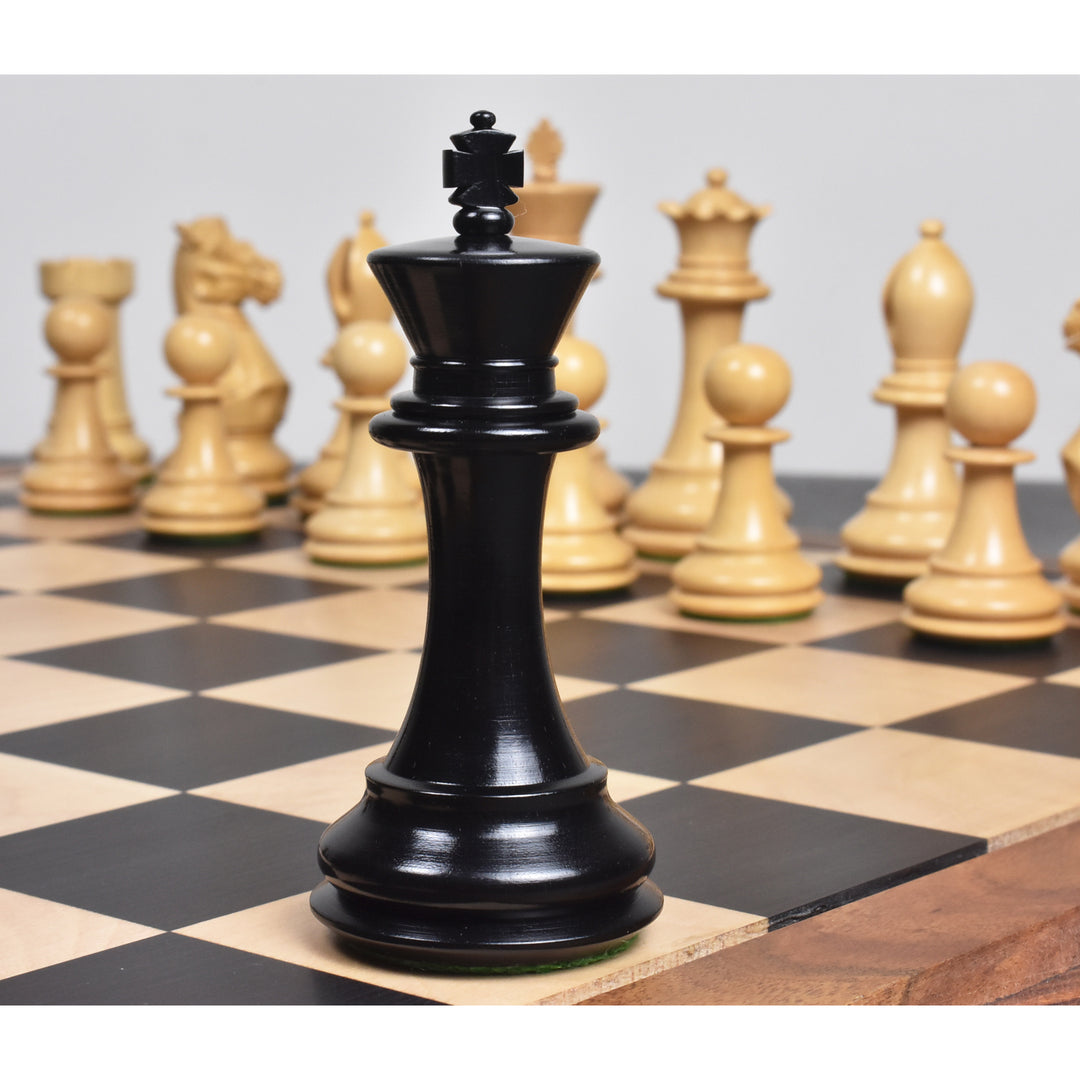 4.1" Traveller Staunton Luxury Chess Set- Chess Pieces Only-Triple Weighted Ebony Wood