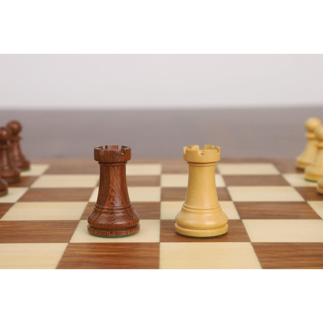 12” Minimalist Staunton Travel Chess Set – Elegant Non-Magnetic Gift Edition