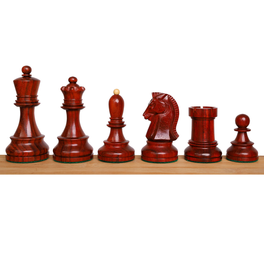 1950s' Fischer Dubrovnik Chess Set- Chess Pieces Only - Bud Rosewood & Boxwood - 3.8 " King