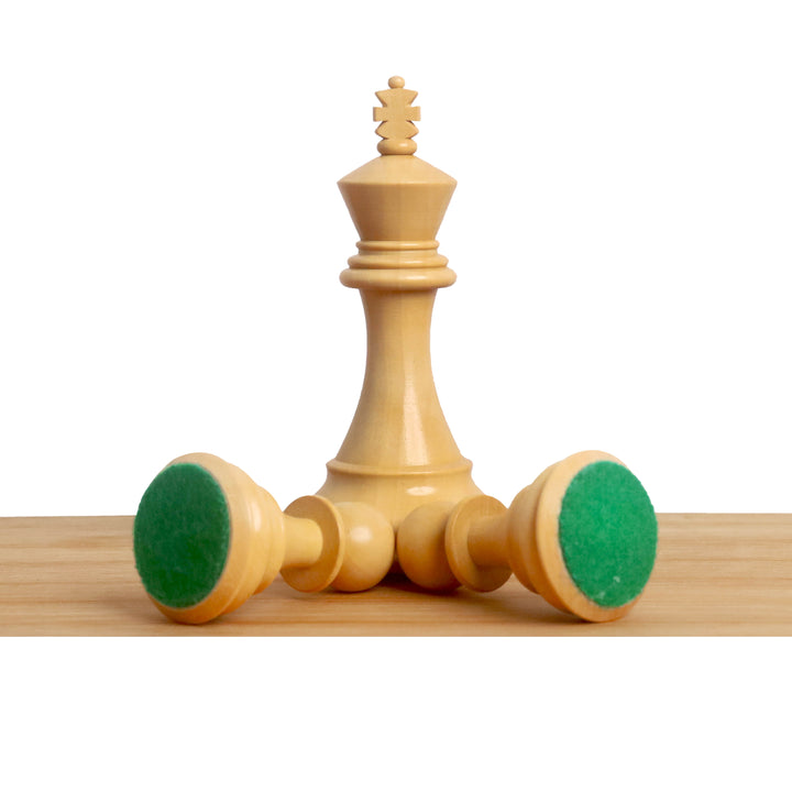 4" Fierce Knight Staunton Chess Set- Chess Pieces Only - Golden Rosewood & Boxwood