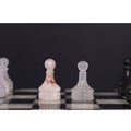 Slightly Imperfect  10" Onyx Marble Chess Set - Black & White Stone Board & Pieces