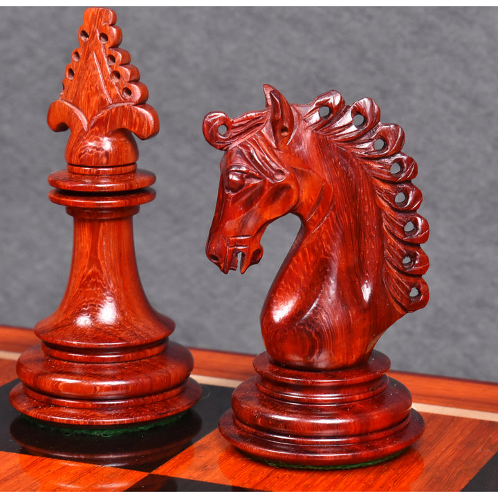 4.5″ Carvers’ Art Luxury Chess Set- Chess Pieces Only - Triple Weighted Bud RoseWood - Warehouse Clearance - USA Shipping Only