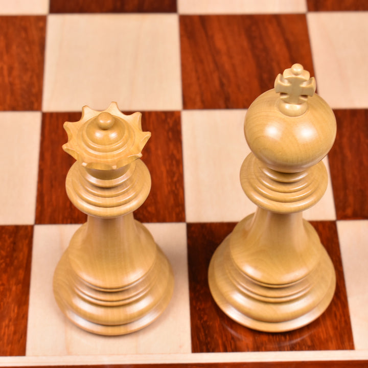 4.6" Mogul Staunton Luxury Chess Set- Chess Pieces Only - Triple Weighted Bud Rose Wood