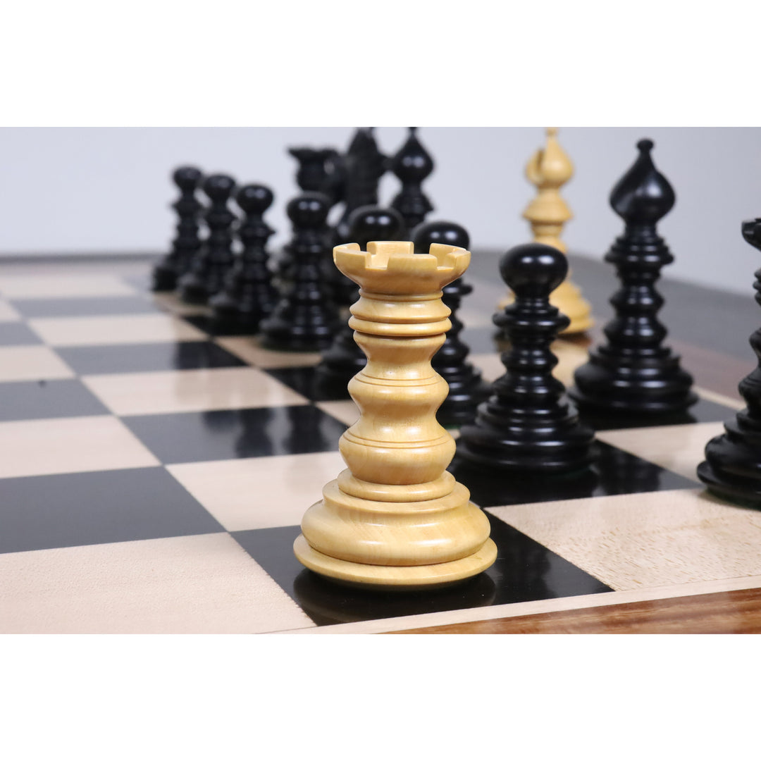 Slightly Imperfect 4.3" Marengo Luxury Staunton Chess Set- Chess Pieces Only- Ebony Wood Triple Weight