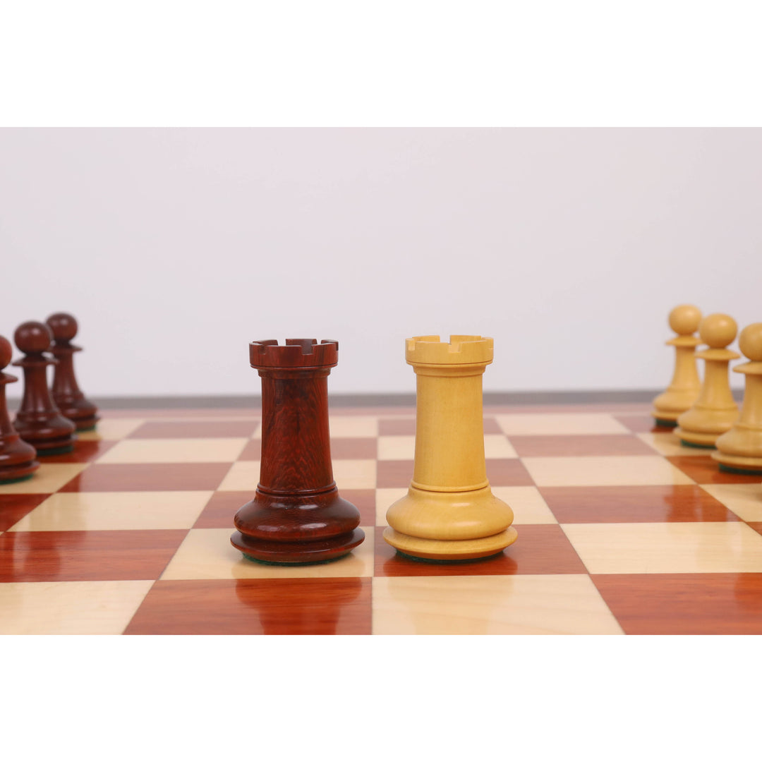 Slightly Imperfect 3.9" Heritage Series Staunton Chess set- Chess Pieces Only- Bud Rosewood & Boxwood