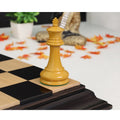 Boxwood 1849 Jacques Cook Staunton king chess piece close-up