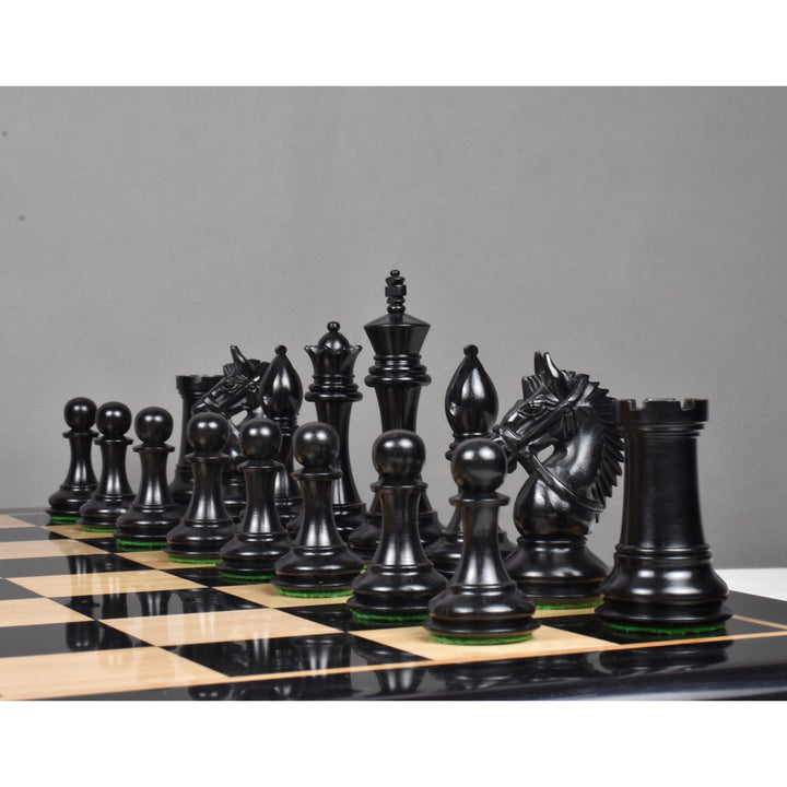 Slightly Imperfect 4.2" American Staunton Luxury Chess Set - Chess Pieces Only - Triple Weighted Ebony Wood