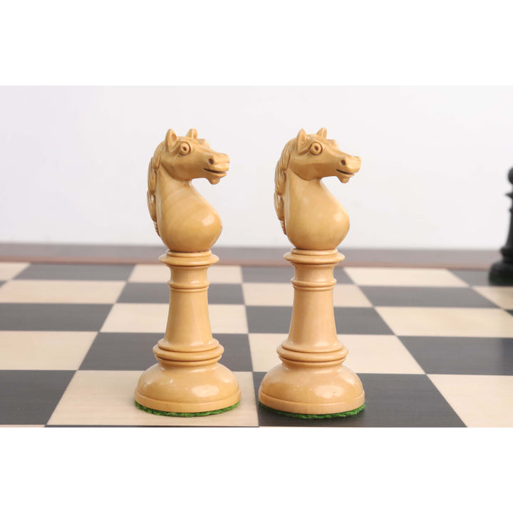 Slightly Imperfect 4" Edinburgh Northern Upright Pre-Staunton Chess Set - Chess Pieces Only - Ebony Wood