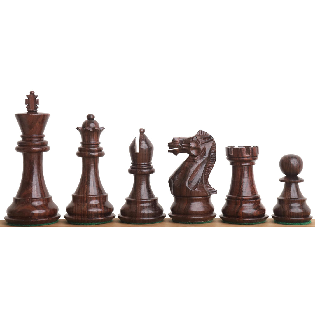 Slightly Imperfect 3.9" Professional Staunton Chess Set- Chess Pieces Only - Weighted Rosewood & Boxwood
