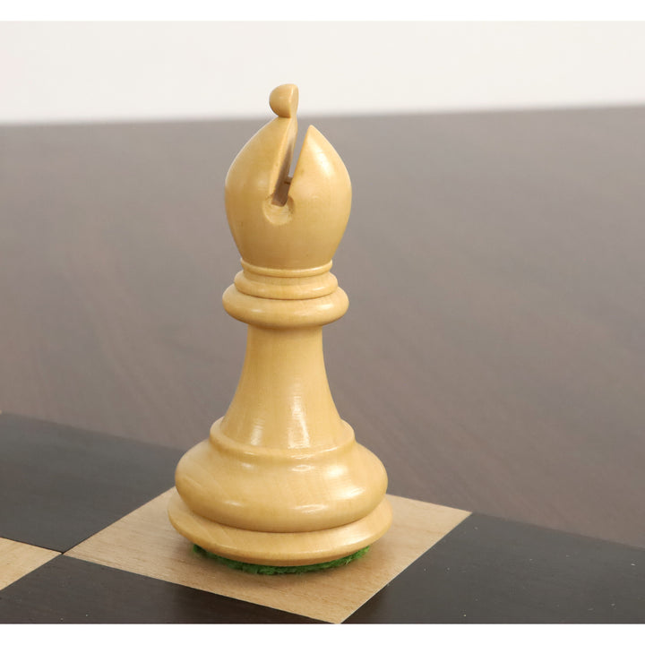 Slightly Imperfect 3" Professional Staunton Chessnut Air Sensor Compatible Set- Chess Pieces Only- Ebonised Boxwood