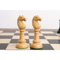 Two boxwood knight pieces from Edinburgh Northern Upright pre-Staunton chess set.