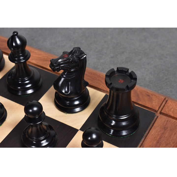 1849 Jaques Cook Staunton Set di scacchi da collezione - Solo pezzi di scacchi - Legno di ebano - 3,75