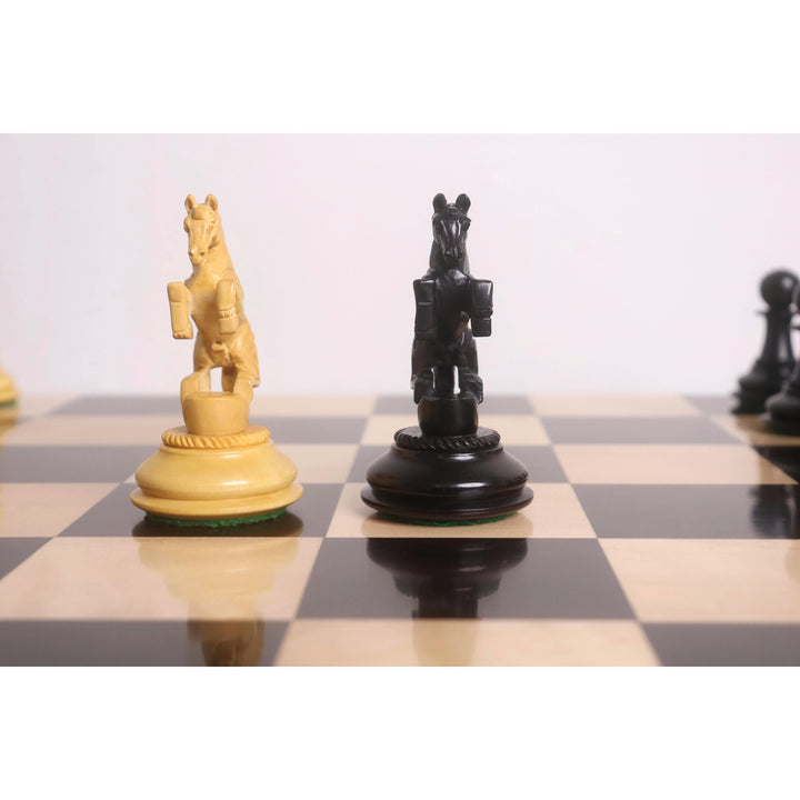4.5" Incitatus Luxury Staunton Chess Set – Chess Pieces Only - Triple Weighted - Ebony Wood