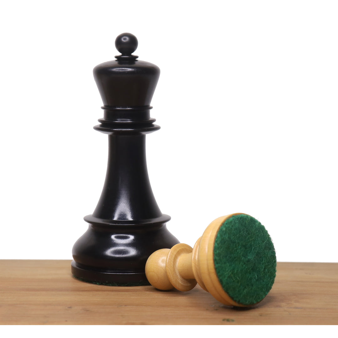 1950s' Fischer Dubrovnik Chess Set- Chess Pieces Only - Ebony & Boxwood - 3.8 " King - Warehouse Clearance - USA Shipping Only