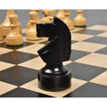Bundesform German Staunton Alternative Chess Set - Chess Pieces Only - Ebonised Boxwood - 3.8"