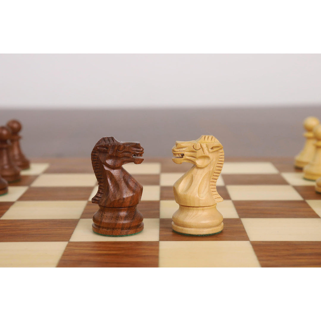12” Minimalist Staunton Travel Chess Set – Elegant Non-Magnetic Gift Edition