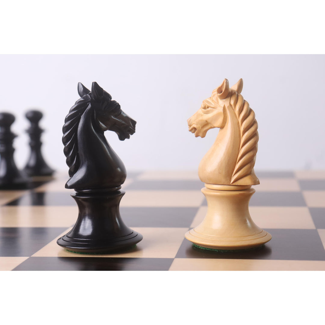 Luksusowy zestaw szachów Staunton 4,3” z serii Aristocrat - tylko szachy - drewno hebanowe i bukszpan