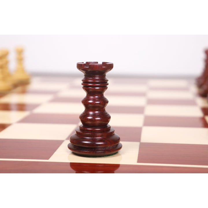 Slightly Imperfect 4.3" Marengo Luxury Staunton Chess Set- Chess Pieces Only- Bud Rosewood Triple Weight