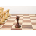 Classic dark wooden pawn from the Averbakh Soviet Russian chess set.