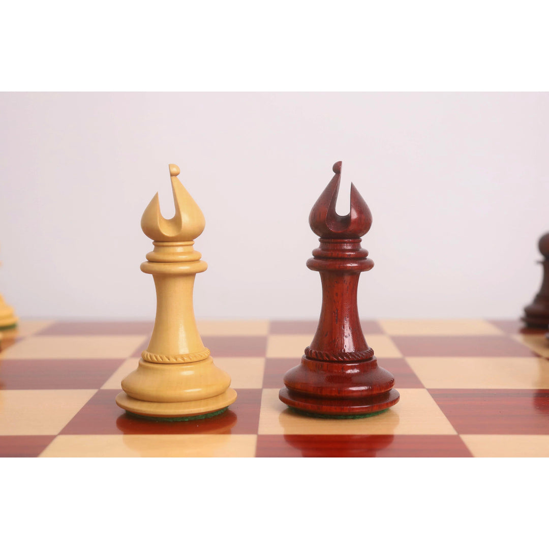 4.5" Incitatus Luxury Staunton Chess Set – Chess Pieces Only - Triple Weighted - Bud Rosewood