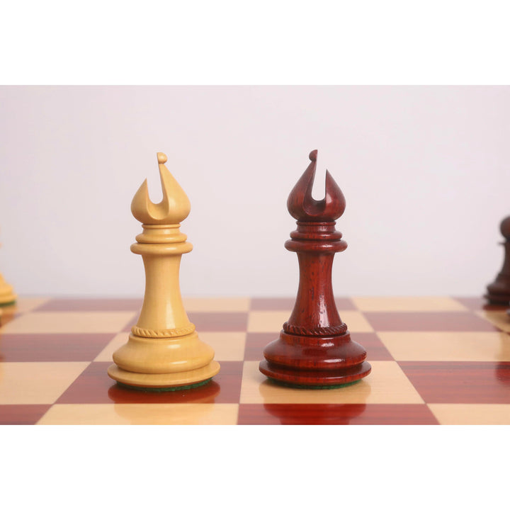 4.5" Incitatus Luxury Staunton Chess Set – Chess Pieces Only - Triple Weighted - Bud Rosewood