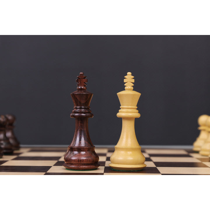 16" Windsor Executive Magnetic Travel Chess Set- Rosewood & Maple Wood Board with Rosewood Pieces