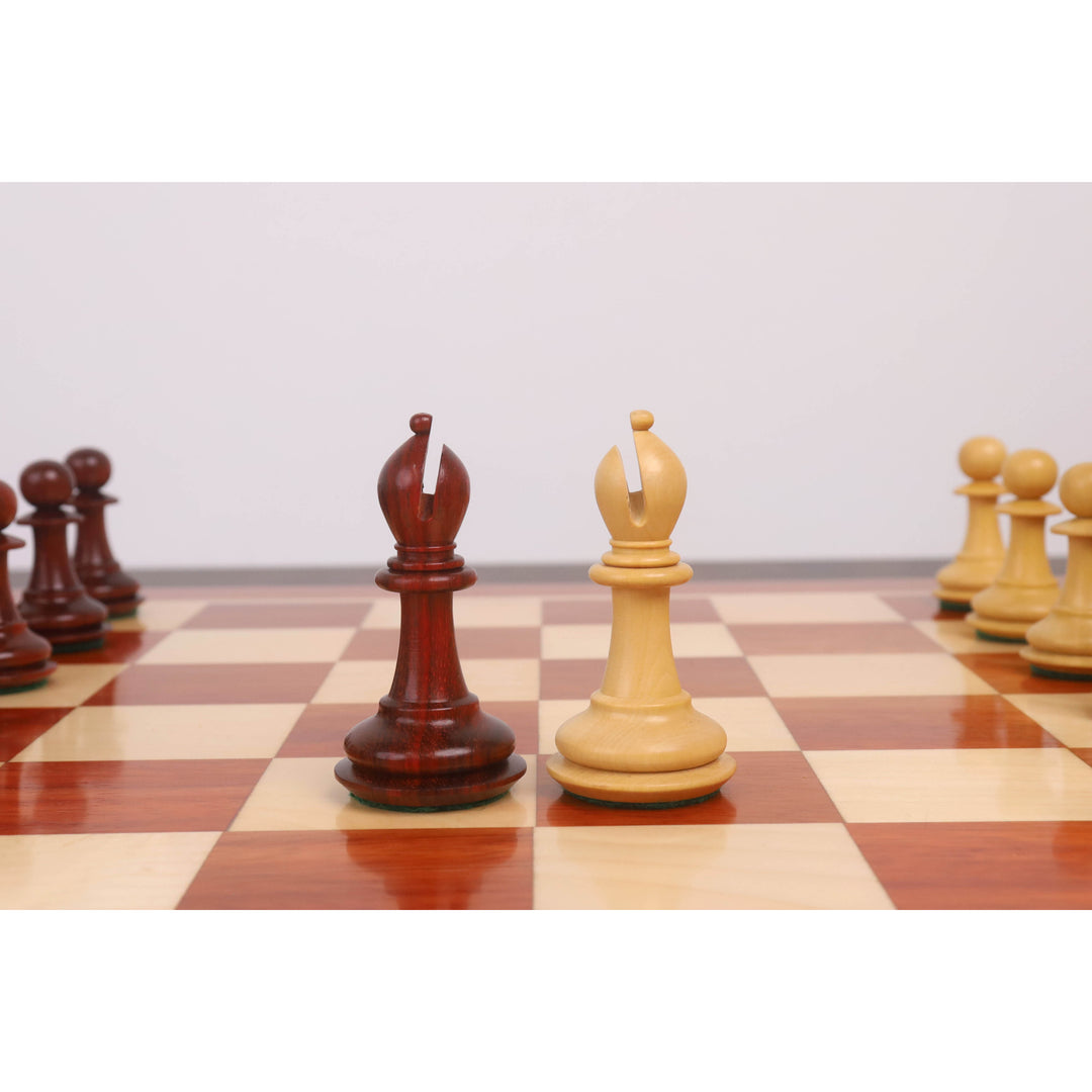 3.9" Heritage Series Staunton Chess set- Chess Pieces Only- Bud Rosewood & Boxwood