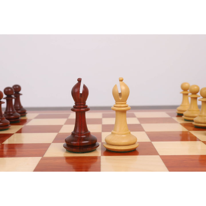 Slightly Imperfect 3.9" Heritage Series Staunton Chess set- Chess Pieces Only- Bud Rosewood & Boxwood