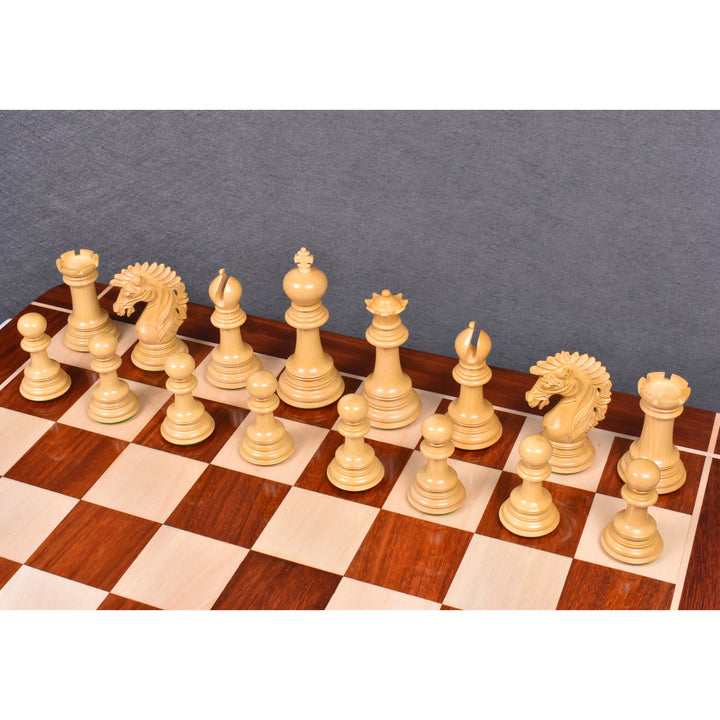 4.6" Mogul Staunton Luxury Chess Set- Chess Pieces Only - Triple Weighted Bud Rose Wood