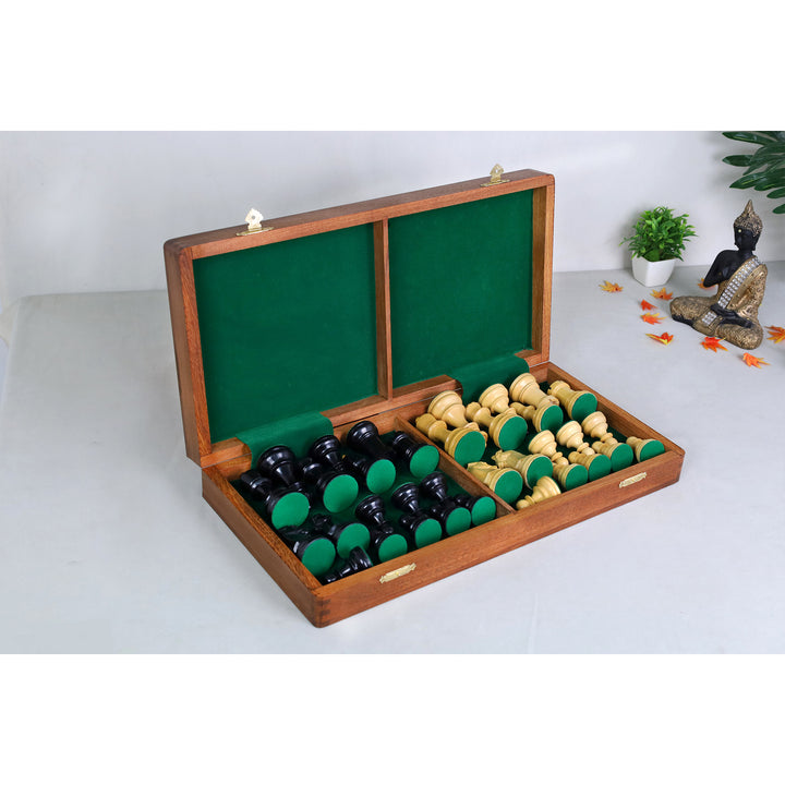 1950s' Fischer Dubrovnik Combo Chess Set with Folding Golden Rosewood & Maple Chess Board