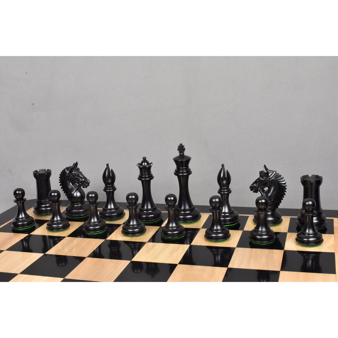 Slightly Imperfect 4.2" American Staunton Luxury Chess Set - Chess Pieces Only - Triple Weighted Ebony Wood