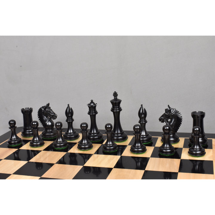 Slightly Imperfect 4.2" American Staunton Luxury Chess Set - Chess Pieces Only - Triple Weighted Ebony Wood