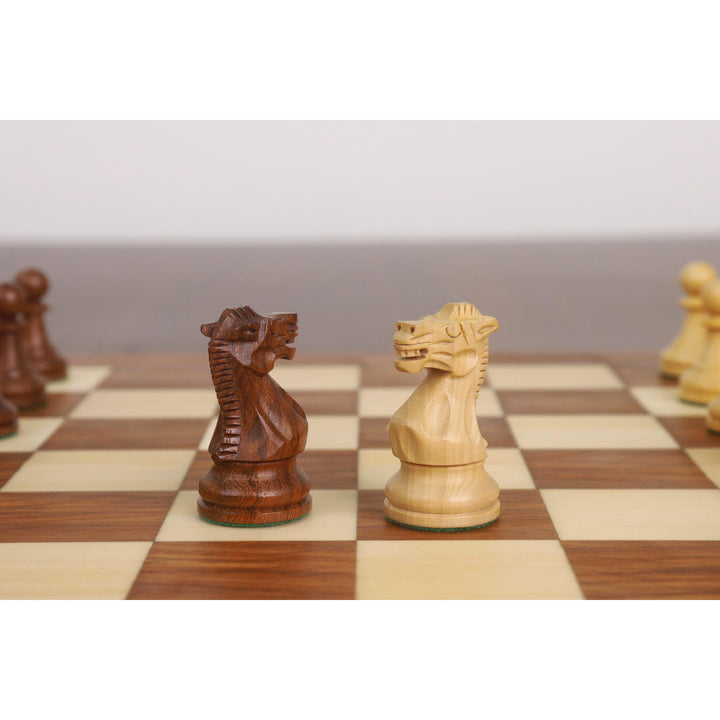 12” Minimalist Staunton Travel Chess Set – Elegant Non-Magnetic Gift Edition