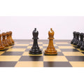 Slightly Imperfect 3.6" Golden Castle Craftsman Reproduction Chess Set - Chess Pieces Only - Antiqued & Ebonised Boxwood