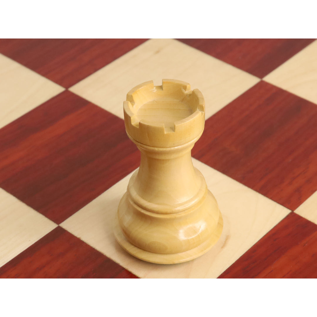 Nieznacznie niedoskonały rosyjski zestaw szachowy Zagrzeb 59' - tylko figury szachowe - podwójnie obciążone drewno różane