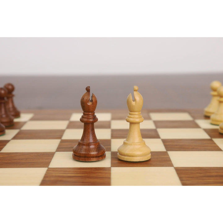 12” Minimalist Staunton Travel Chess Set – Elegant Non-Magnetic Gift Edition