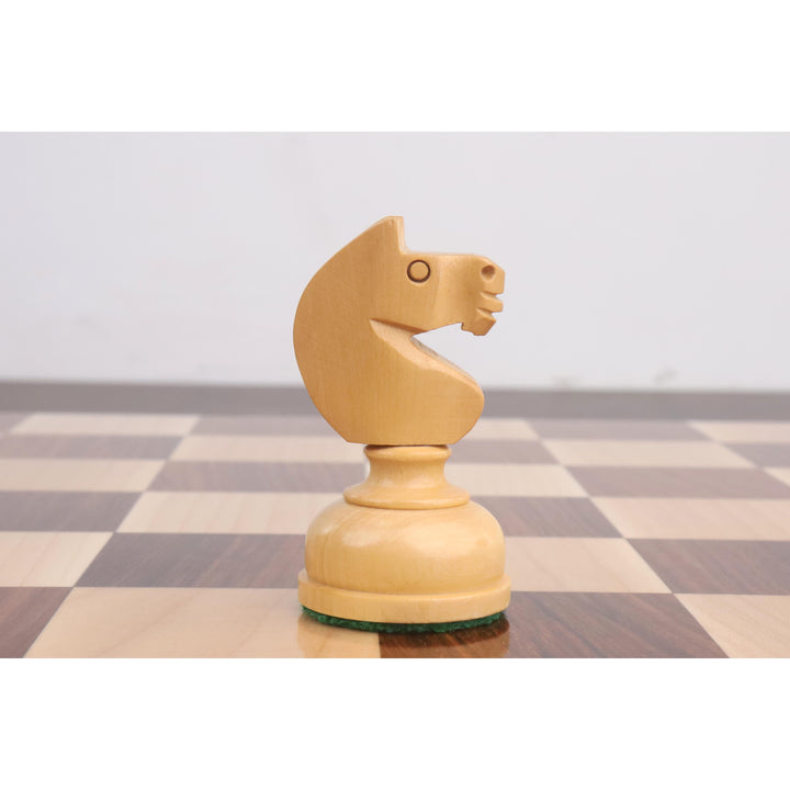 Jeu d'échecs Combo Library 3.1" - Pièces d'échecs Staunton + échiquier- Palissandre doré