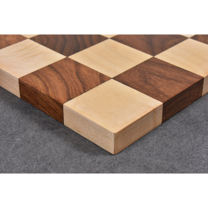 Pièces d'échecs professionnelles Staunton 3.6" en palissandre doré avec échiquier sans bordure et boîte de rangement en bois