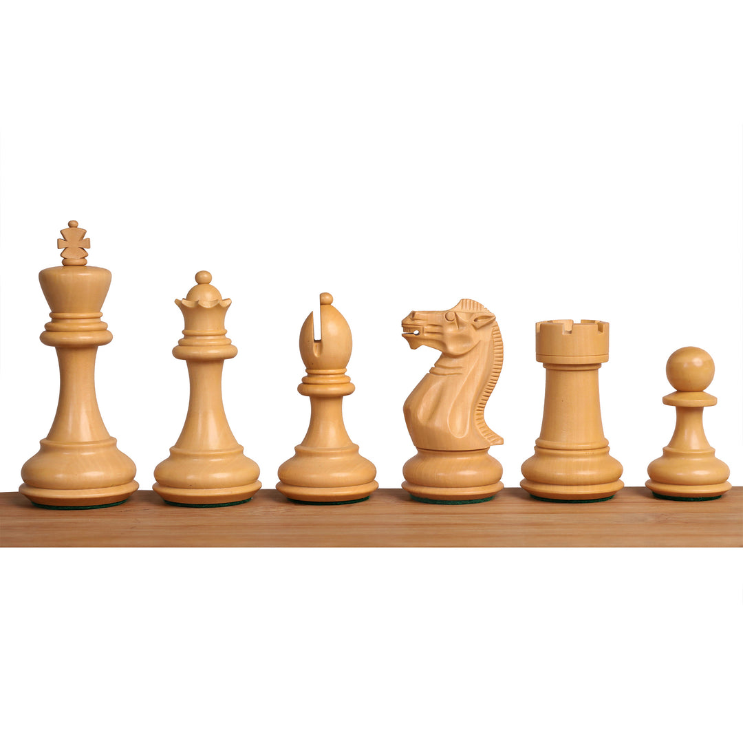4.1" Pro Staunton Rosewood Chess Set with 21" Golden Rosewood & Acrylic Ivory Inlaid Wooden Folding Chess board