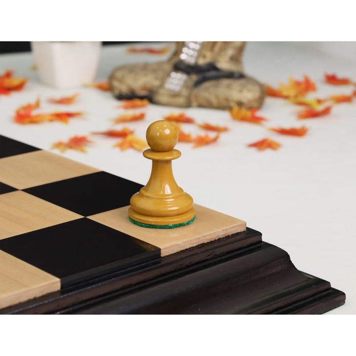 Boxwood 1849 Jacques Cook Staunton pawn chess piece close-up