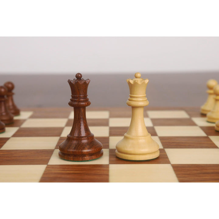 12” Minimalist Staunton Travel Chess Set – Elegant Non-Magnetic Gift Edition