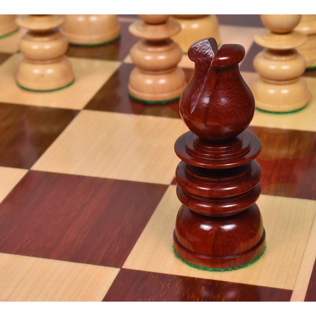 Slightly Imperfect 4.3" St. George Pre-Staunton Calvert Chess Set- Chess Pieces Only – Bud Rosewood & Boxwood