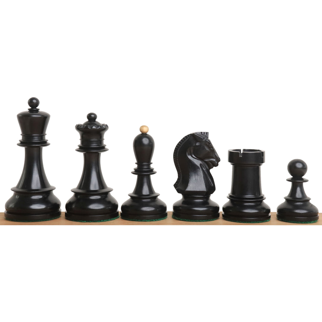 Slightly Imperfect 1950s' Fischer Dubrovnik Chess Set - Chess Pieces Only- Ebony & Boxwood - 3.8 " King - Warehouse Clearance - USA Shipping Only