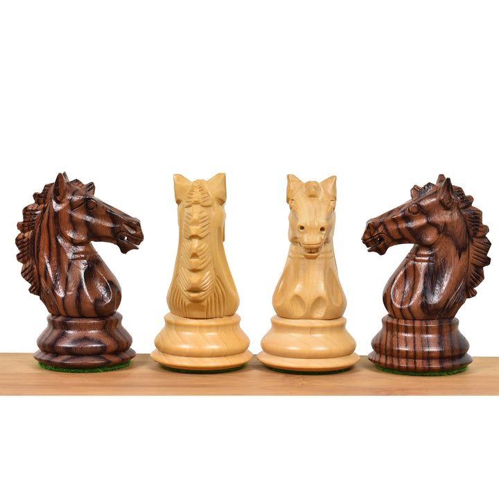 Slightly Imperfect 3.9" Exclusive Alban Staunton Chess Set- Chess Pieces Only - Triple Weighted Rosewood