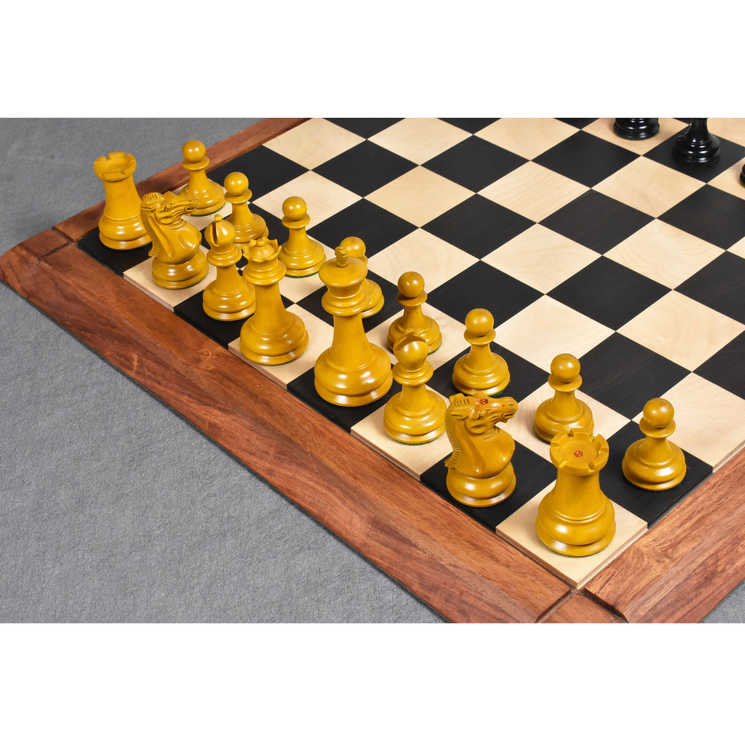 1849 Jaques Cook Staunton Set di scacchi da collezione - Solo pezzi di scacchi - Legno di ebano - 3,75