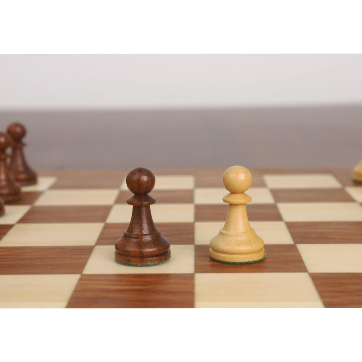 12” Minimalist Staunton Travel Chess Set – Elegant Non-Magnetic Gift Edition